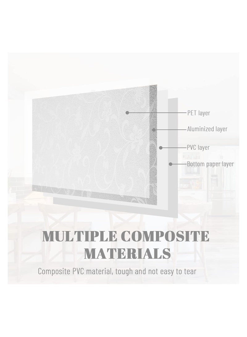 SOLARAE Kitchen Backsplash Wallpaper, Oil Proof Kitchen Wall Sticker, Kitchen Stove Sticker, Waterproof Decor, Aluminum Foil Contact Paper, Peel and Stick Backsplash for Countertop(15.7x196.8in/0.4x5m) - Image 3