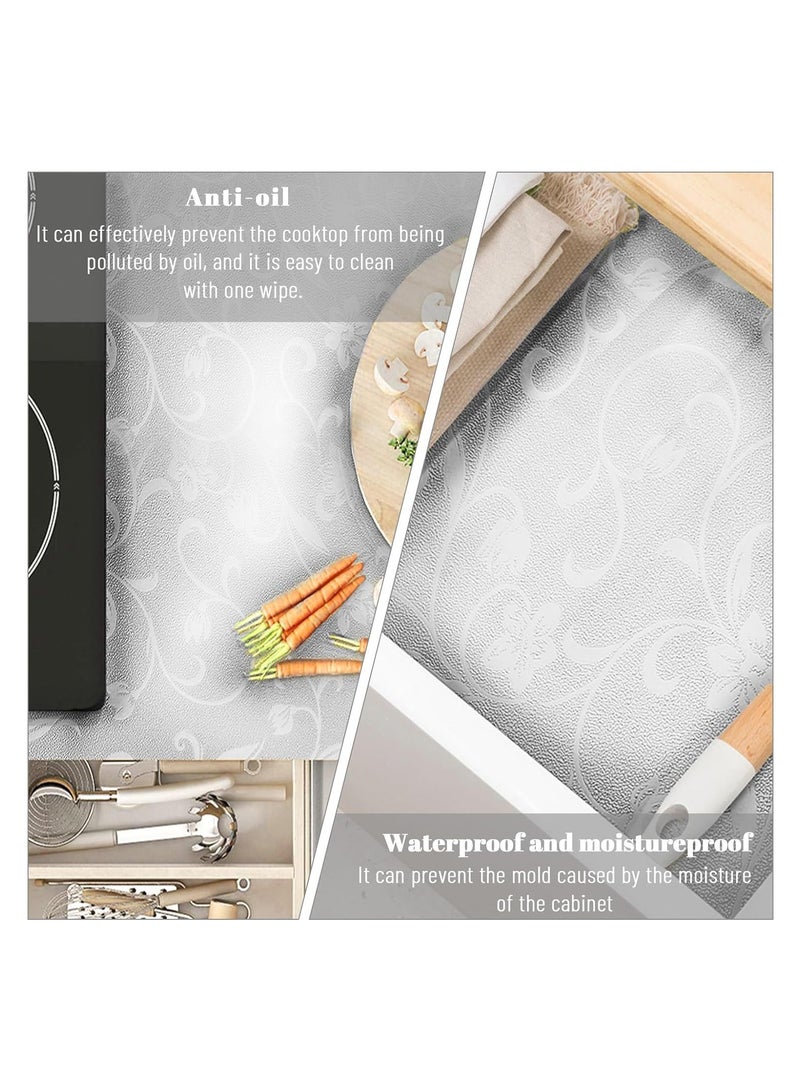 SOLARAE Kitchen Backsplash Wallpaper, Oil Proof Kitchen Wall Sticker, Kitchen Stove Sticker, Waterproof Decor, Aluminum Foil Contact Paper, Peel and Stick Backsplash for Countertop(15.7x196.8in/0.4x5m) - Image 5