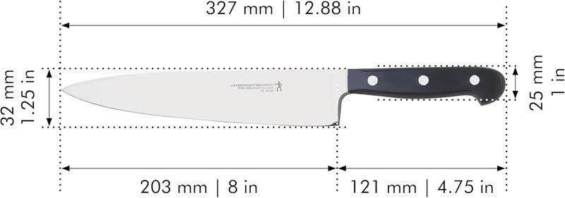 HENCKELS Classic Razor-Sharp 8-inch Slicing Knife, German Engineered Informed by 100+ Years of Mastery, Stainless Steel - Image 3
