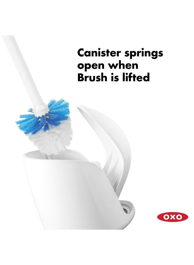 OXO Oxo Good Grips Compact Toilet Brush And Canister Blue White  1 Count  Pack Of 1   1281600  - Image 4