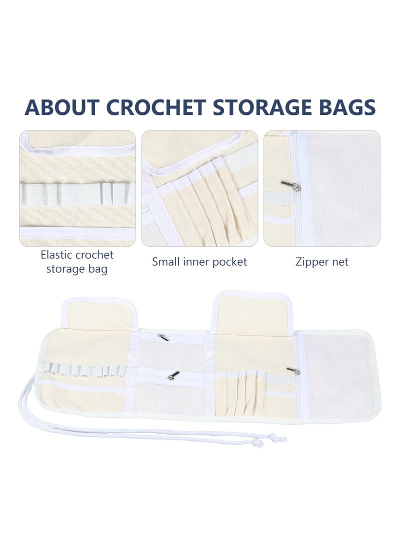 SYOSI Crochet Hook Case, Travel Storage Bag for Various Crochet Needles and Accessories, Lightweight and Compact, Easy to Carry, Portable Crochet Hooks Rolling Organizer and Accessories (Elephant)  - Image 4