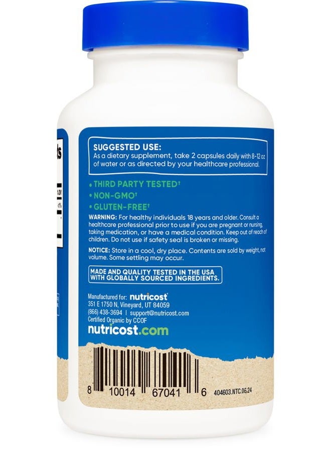 Nutricost Organic AMLA Capsules 1000mg, 60 Servings - Certified CCOF Organic, Vegan, Gluten Free, 500mg Per Capsule, 120 Capsules - Image 4