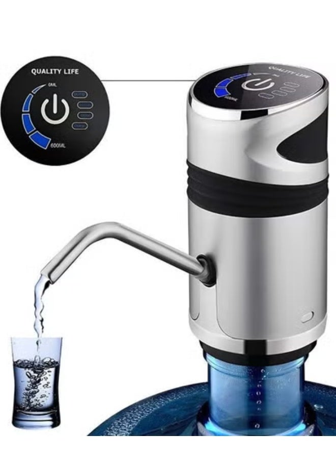 Electric Water Pump Dispenser,Wireless Gallon Bottle Drinking Switch With USB Charging And Water Inlet Hose,Drinking Water Pump For Home Office,Golden