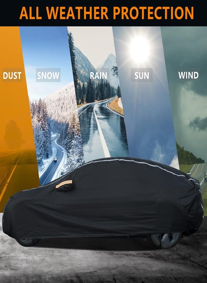 WMCHEYI Car Cover Waterproof All Weather,6 Layers Car Covers for Automobiles, Full Exterior Cover with Zipper, Outdoor Car Cover Sun UV Rain Snow Wind Protection, Fit for 180"(180*70*59 inch)Sedan - Image 4