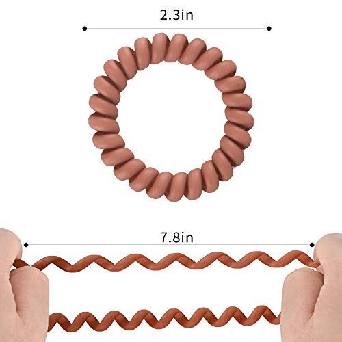 79STYLE 30Pcs Spiral No-Crease Matte Phone Cord Ponytail Holders and Plastic Coil Scrunchies (10 Colors - Large Size) - Image 5