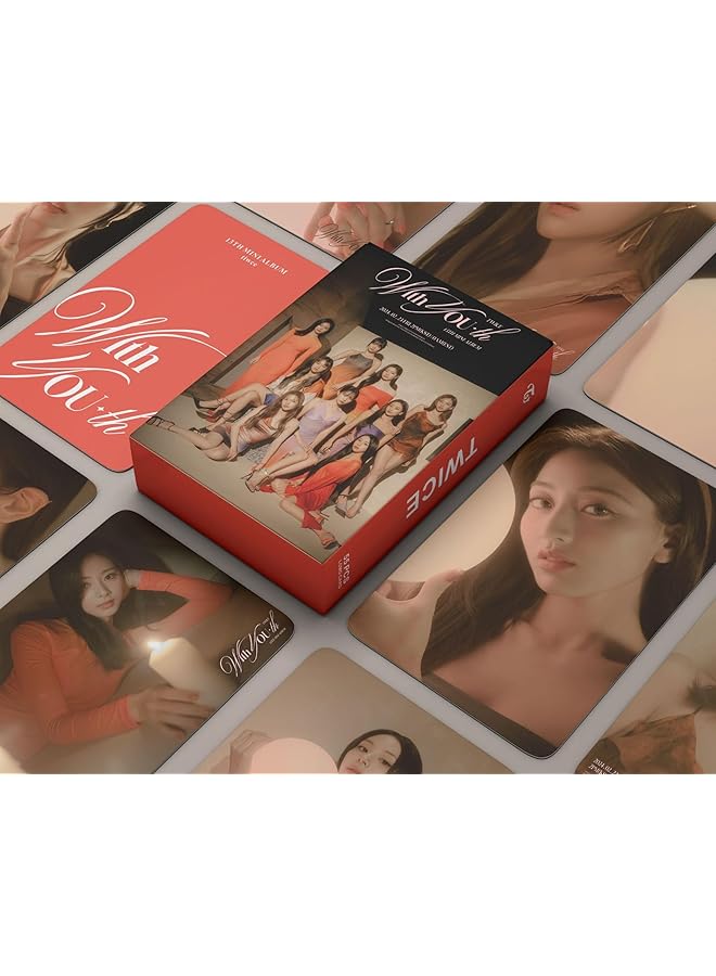 إيروريكس مجموعة بطاقات لومو 55 قطعة من ألبوم توايس الجديد 2024 مع مجموعة بطاقات لومو هدية للفتيات والفتيان من فرقة Kpop Twice - Image 1