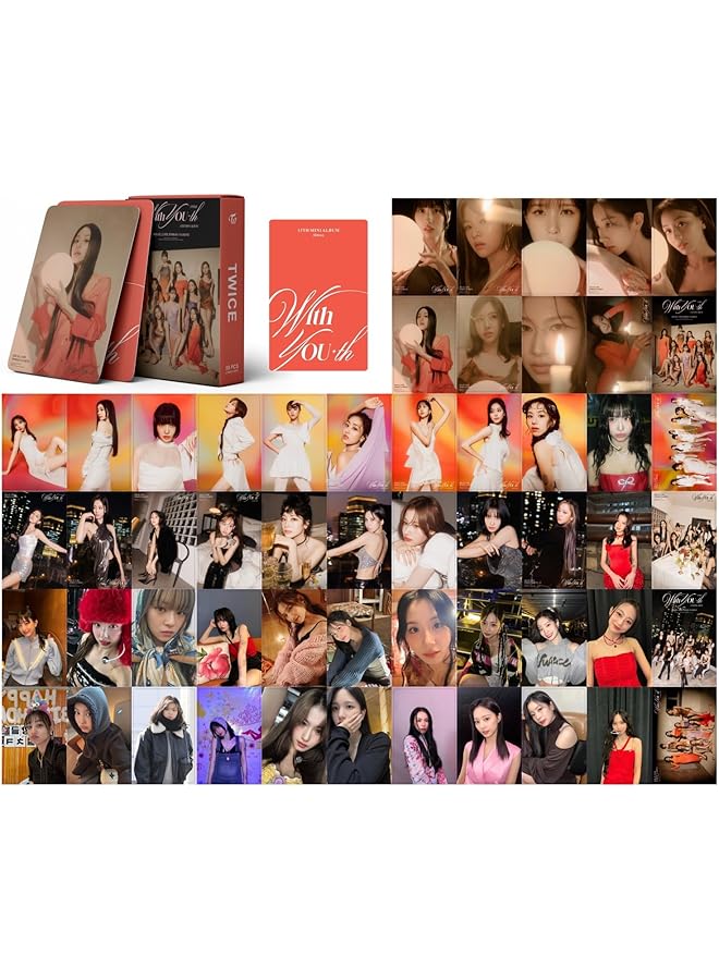 إيروريكس مجموعة بطاقات لومو 55 قطعة من ألبوم توايس الجديد 2024 مع مجموعة بطاقات لومو هدية للفتيات والفتيان من فرقة Kpop Twice - Image 2