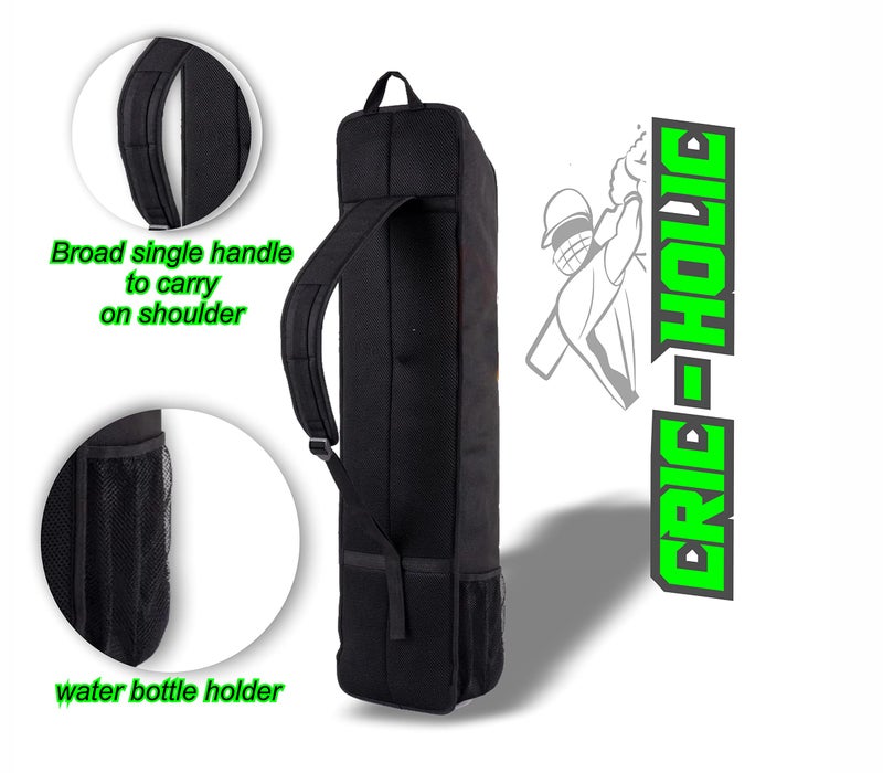 jaspo Cric Holic Padded Cricket Kit Bag (Polyester Material) for Plastic & Wooden Cricket Sets –,Spacious Design for Complete Gear (Cric Holic Kit Bag, Black, 35x10x6 inches(Bag Size)) - Image 2