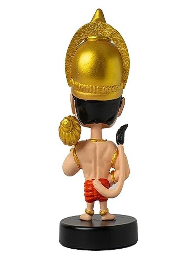 Buko Lord Hanuman Ji Bobblehead - Ideal For Car Dashboard, Home & Office Decor, Gifting Kids; Includes Little Gada Figurine For Good Luck, Fantasy, 4.5 Cm, 4.5 Cm - Image 2