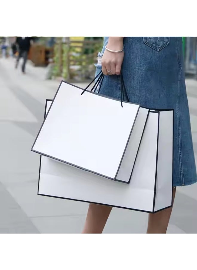 DUNISO 10 Pack Gift Bags, Storage Bags With Handles, Kraft Paper Clothing Bags, Shopping Bags For Retail And Shopping  - Image 1