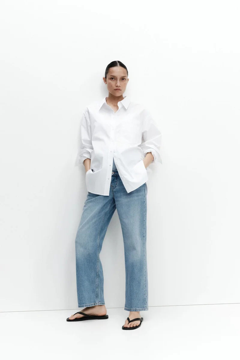 H&M  MAMA Straight Ankle Jeans for Women | Best Price UAE