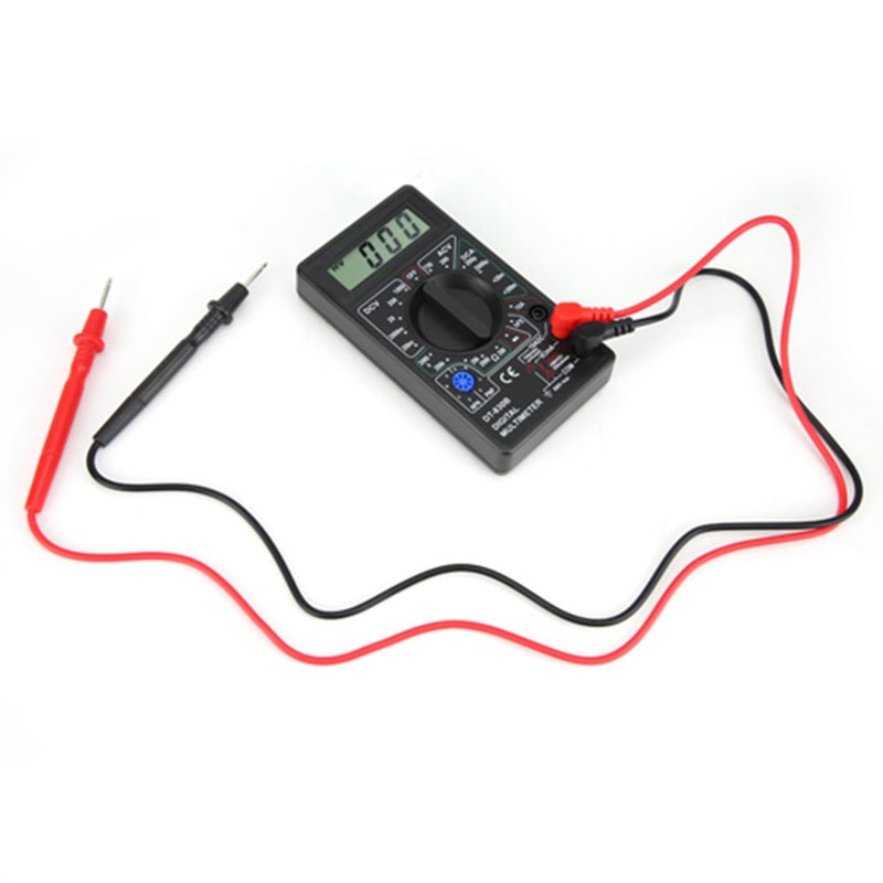 DT 830B مقياس متعدد رقمي أسود محمول، جهاز اختبار فولت وأوم وأمبير بشاشة LCD - Image 2