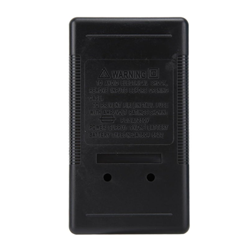 DT 830B مقياس متعدد رقمي أسود محمول، جهاز اختبار فولت وأوم وأمبير بشاشة LCD - Image 3