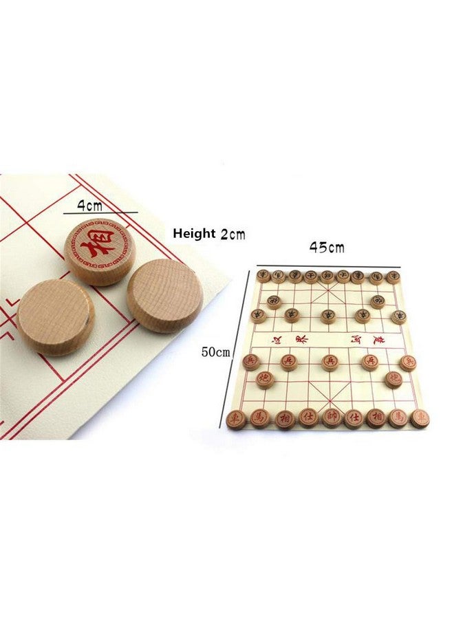 GoodPlay Beechwood Chinese Chess Set Xiangqi Travel Game Set with Wooden Box and Leather Chessboard - Image 5