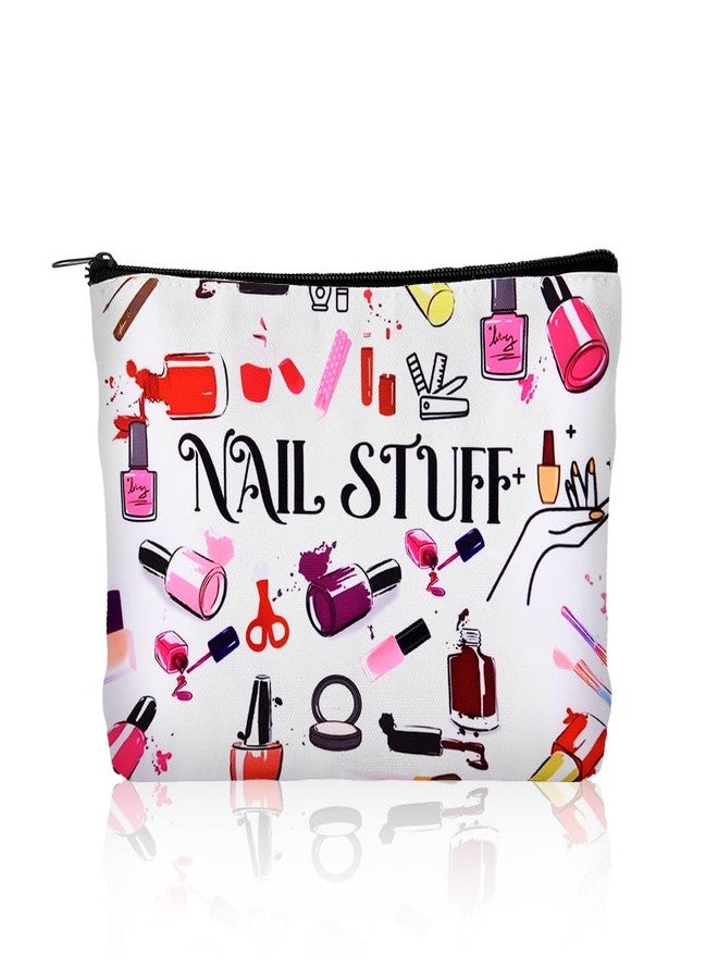 Borhmty Nail Tech Gifts for Women Men Nail Stuff Organizer Bag for Nails Techician Artist Lover Birthday Christmas Gifts for Women Men Manicure Tool Travel Organizer Bags Pouch Makeupbag - Image 1