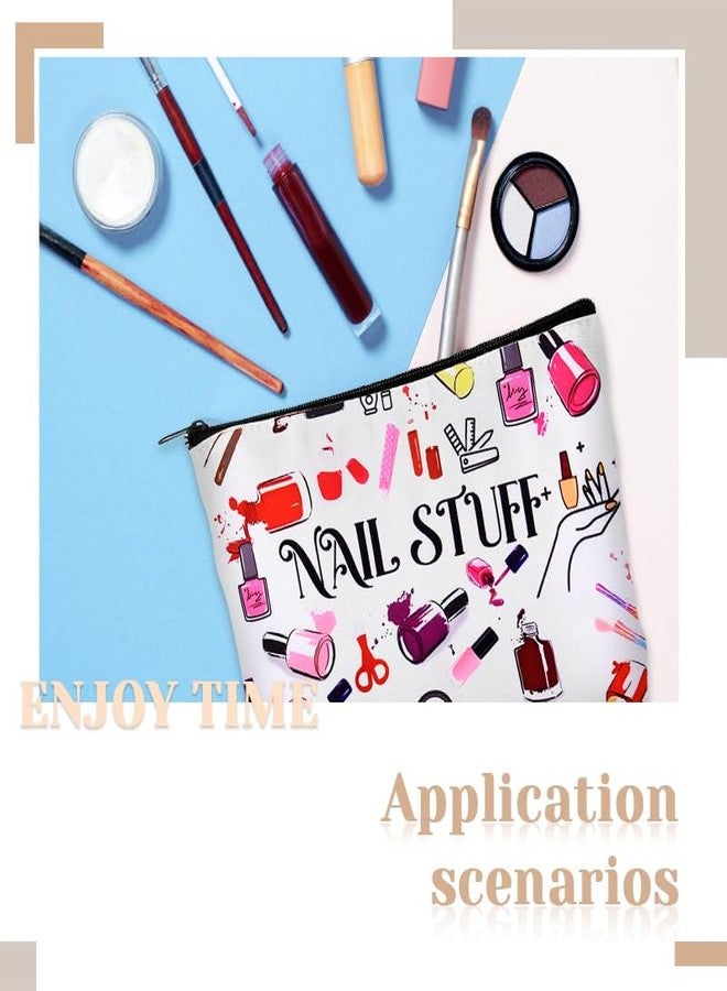 Borhmty Nail Tech Gifts for Women Men Nail Stuff Organizer Bag for Nails Techician Artist Lover Birthday Christmas Gifts for Women Men Manicure Tool Travel Organizer Bags Pouch Makeupbag - Image 5
