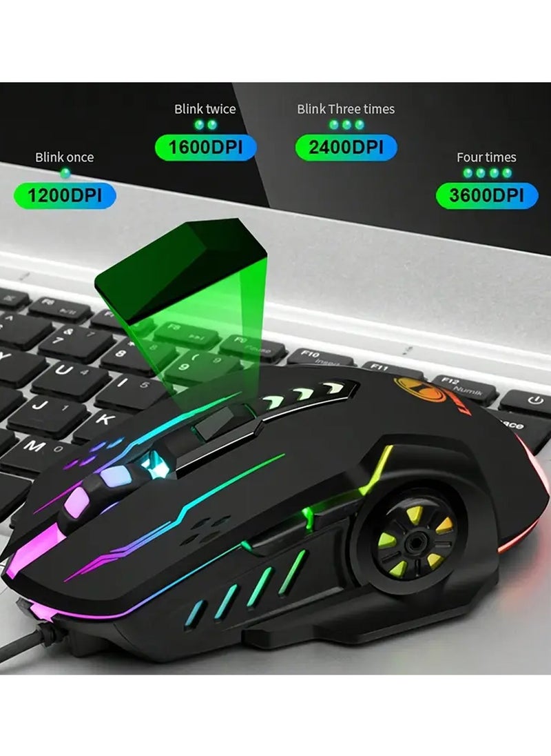 Gaming Mouse,Mice Accessories Design Ergonomic Wired Mouse with RGB Backlight,up to 8000 DPI,RGB Gaming Mouse for Mac, Laptop,Computer,PC