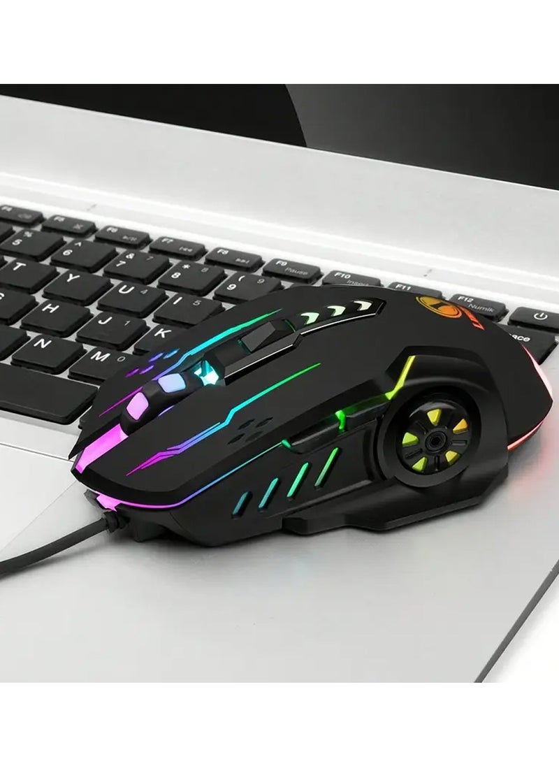 LIMEIDE Gaming Mouse,Mice Accessories Design Ergonomic Wired Mouse with RGB Backlight,up to 8000 DPI,RGB Gaming Mouse for Mac, Laptop,Computer,PC  - Image 3