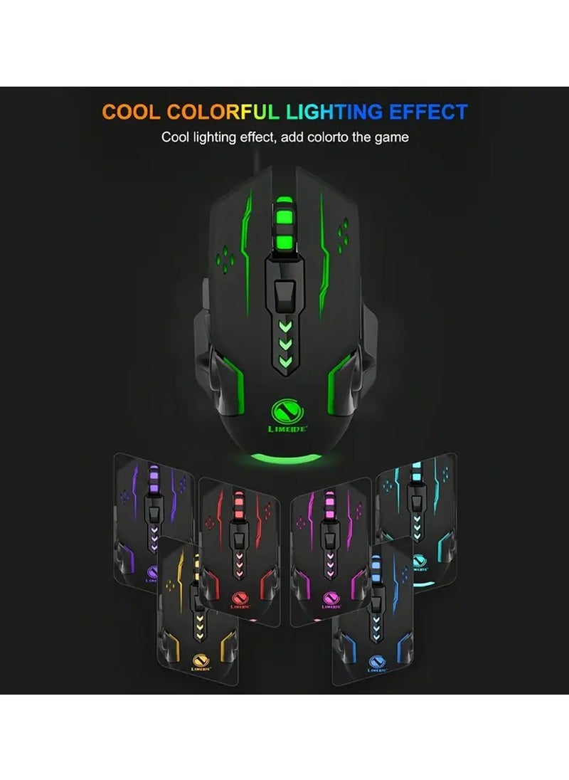 LIMEIDE Gaming Mouse,Mice Accessories Design Ergonomic Wired Mouse with RGB Backlight,up to 8000 DPI,RGB Gaming Mouse for Mac, Laptop,Computer,PC  - Image 5