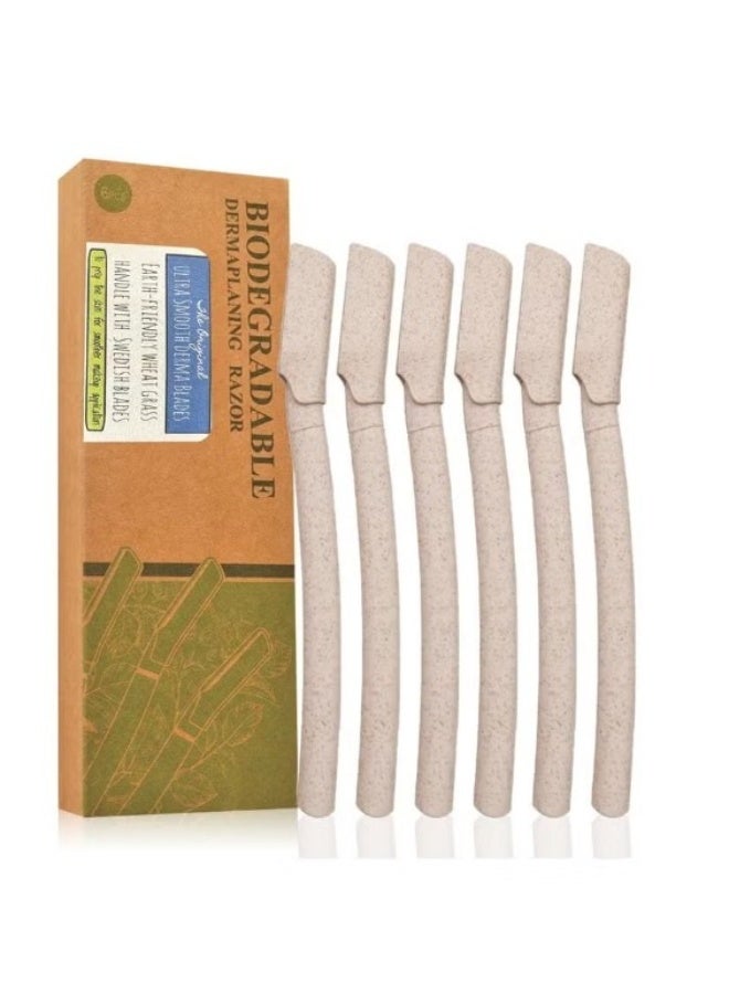 Dermaplaning Blades for Face | Facial Razors for Women | Hair Remover for Peach Fuzz & Exfoliation | Face Razors for Women Dermaplaning | Smooth Skin & Hair Removal Tool 6 pcs