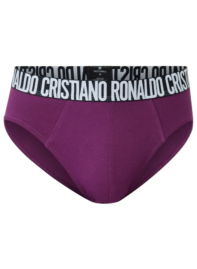 سي ار7 CR7 Men’s Cotton Stretch Briefs 5-Pack – Breathable Comfort Underwear, Multi-Color (Black, Blue, Burgundy, Teal, White) – 95% Cotton, 5% Elastane