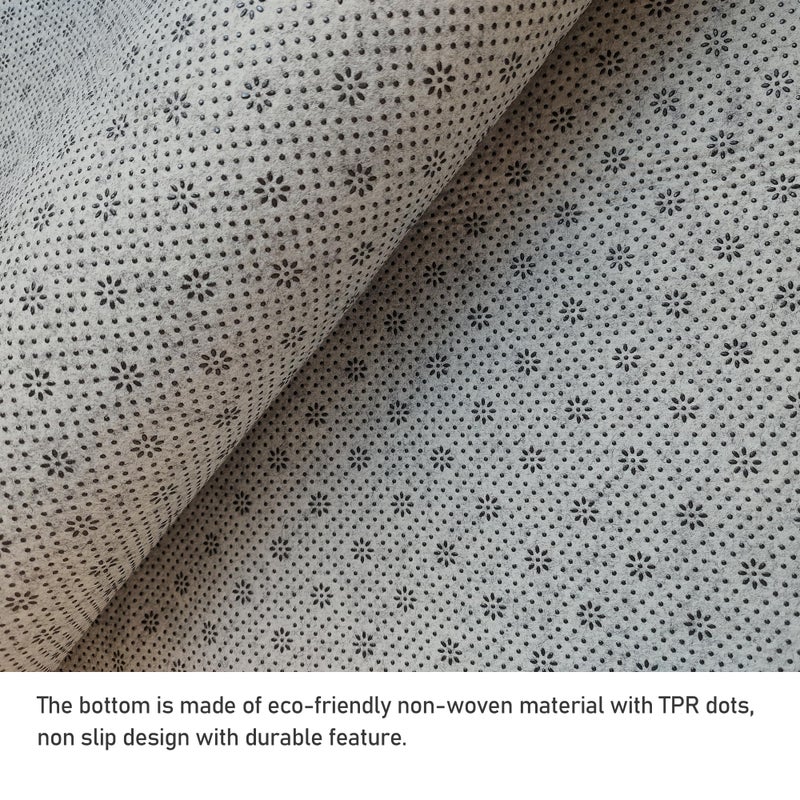 AMIDA سجاد ممرات أميدا 9 أقدام غير قابل للانزلاق مع خلفية مطاطية قابل للغسل بتصميم معاصر بخطوط زرقاء بحرية 2.3'x8.9' سجاد صديق للحيوانات الأليفة للمطبخ - Image 3