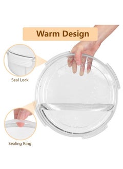XiuWoo Divided Serving Tray, Plastic Food Storage Containers with Lids, 5 Compartments Snack Tray Serving Platter for Biscuits, Fruit, Veggie  - Image 5