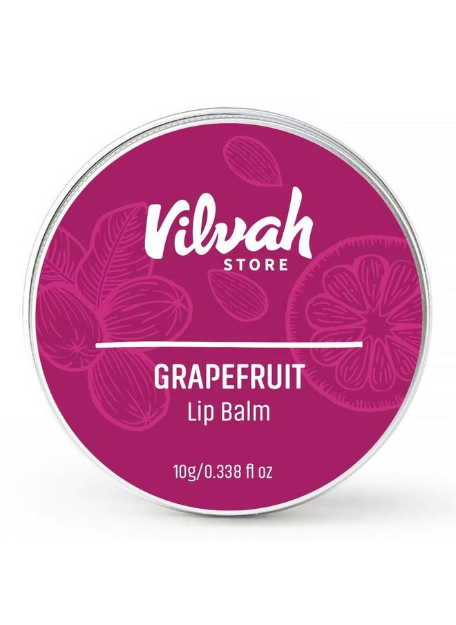 vilvah STORE - Grapefruit Lip Balm | For Dry Damaged And Chapped Lips | Moisturizing Lip Balms | Enriched With Shea Butter, Unrefined Beeswax & Essential Oils | 10G (Multicolor ) - Image 1