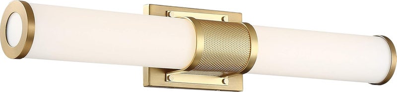 Nuvo Nuvo 621602 Caper LED Vanity Brushed Brass with Frosted Lens Gold  - Image 1