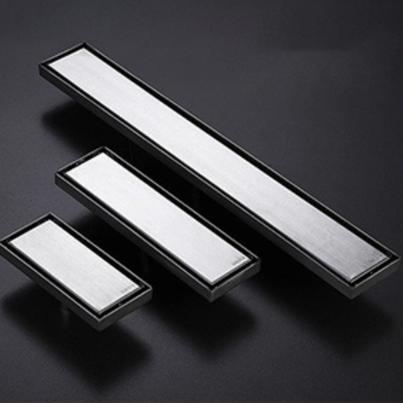 ZAP Tile Insert Stainless Steel Shower Floor Drainer Shower, Water Drain Channel, Floor Drain with Cockroach Trap, Side Hole, and Collar (Black, 24 Inch) - Image 2