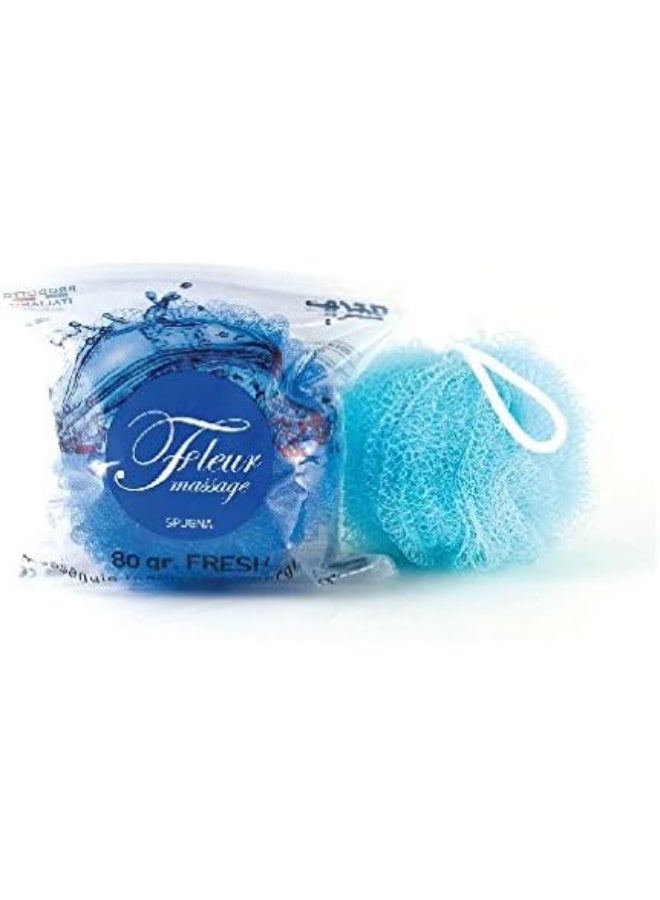 Zeca Fleur Massage Net Sponge Talc -Scented 80gm | Soft Bath Sponge with Classic Powder Fresh Fragrance