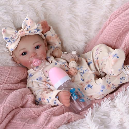 BABESIDE Lifelike Reborn Baby Dolls 17inch Cute Realistic Baby Doll Newborn Soft Cuddly Real Life Baby Dolls with Accessories for Kids Age 3 - Image 1