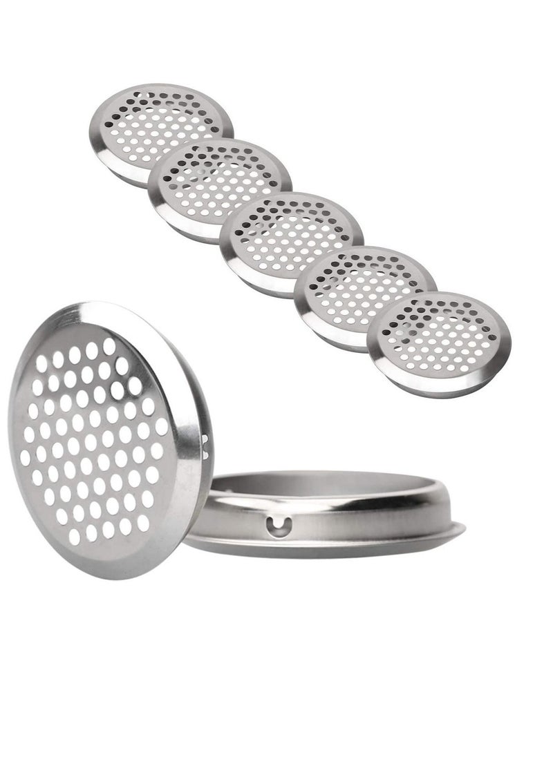 SYOSI Stainless Steel Air Vent Hole 20 PCS Ventilation Louver Round Shaped Mesh Hole Louver Round Ventilation Grille for Shoe Cabinets Lockers Wardrobes Wall Air Soffit Vents Ducting Air Outlet Hood  - Image 4