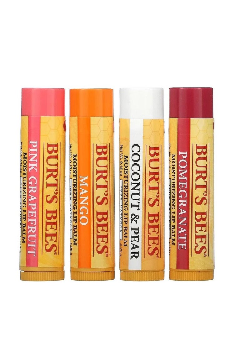Burt's Bees Burts Bees 100 Natural Moisturizing Lip Balm Superfruit 4 Tubes in  Box - Image 2