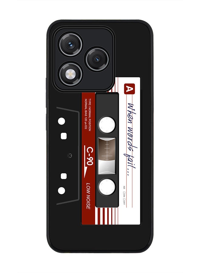 For Honor 400 Lite Case,Slim fit Camera Protection, Shockproof Thin Phone cover  - When Words Fail (Black Tape)
