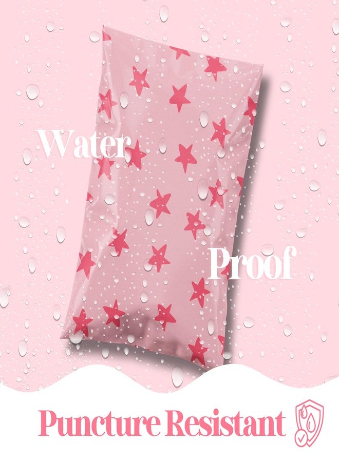 Pretty Package Store 6x9 Designer Poly Mailer 100 Pack Heavy Duty Waterproof Self Seal Shipping Bags for Small Business Large Mailing Envelopes Bulk Tear Resistant Cute Packaging Seeing Stars Pink - Image 4
