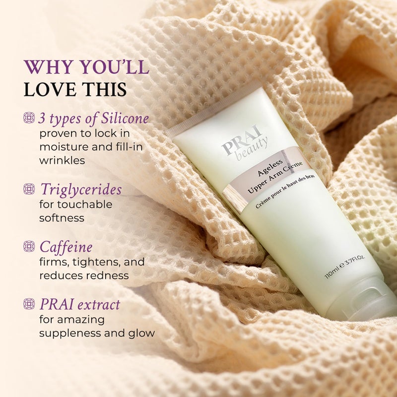PRAI Beauty Ageless Upper Arm Creme, Anti-Aging and Repairing Body Cream, Skin Firming and Tightening Lotion for Upper Arm, Firming Lotion for Loose Skin, 6.7 Oz - Image 5