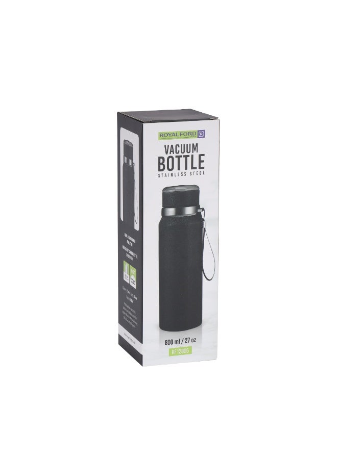 Royalford 800ml Stainless Steel Vacuum Bottle RF12805 Hot and Cold, Preserves the Flavor and Freshness, Unbreakable Portable, Leak-Resistant and Light-Weight Assorted Colors - Image 2