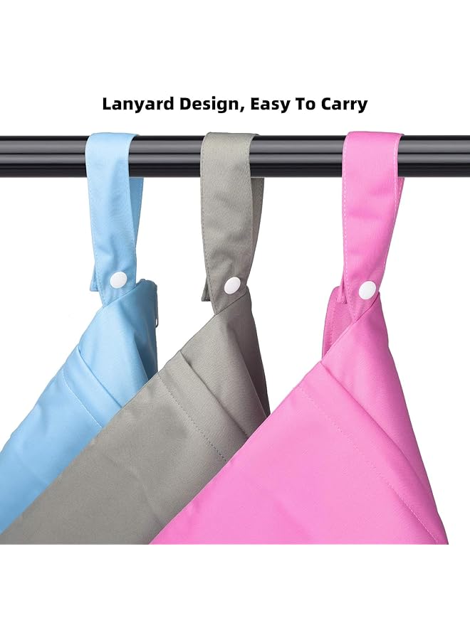 X spring Waterproof Wet Bag 3Pcs Reusable Travel Wet Bags Baby Diaper Wet Dry Bag Diaper Bag Organizing Pouches Washable Wet Bag With Easy To Clean Large Capacity Wet Bag For Home Travel Pool - Image 2