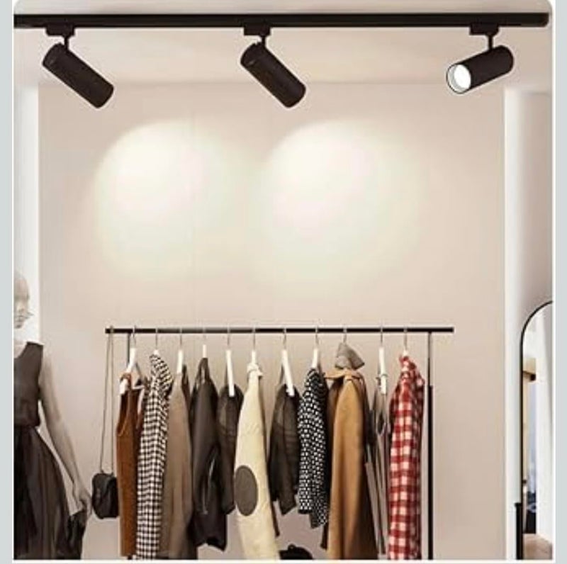 Light Spots Led Adjustable Tracklight (For Ceiling & Walls) 30 Watt - Color: Black - Warm - سبوت لايت تراك - 30 وات,اسود اللون, للاسقف والحوائط - اضاءه ورم (اصفر) - Image 2