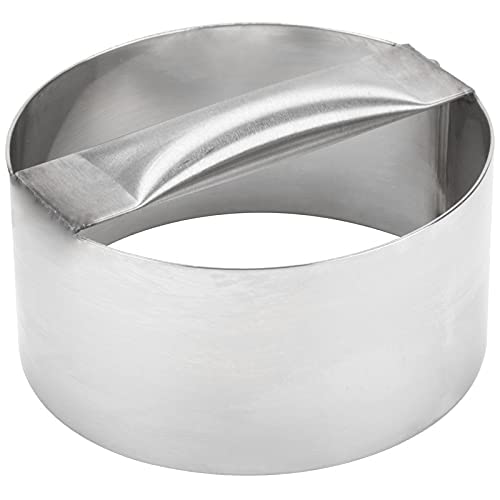 THW THW 8Inch Stainless Steel Pizza Cutter Ring with Handle Portion Control Dough Cutter for Pizzas Calzones Pastries Durable EasyGrip Design for Pizzerias Bakeries - Image 1