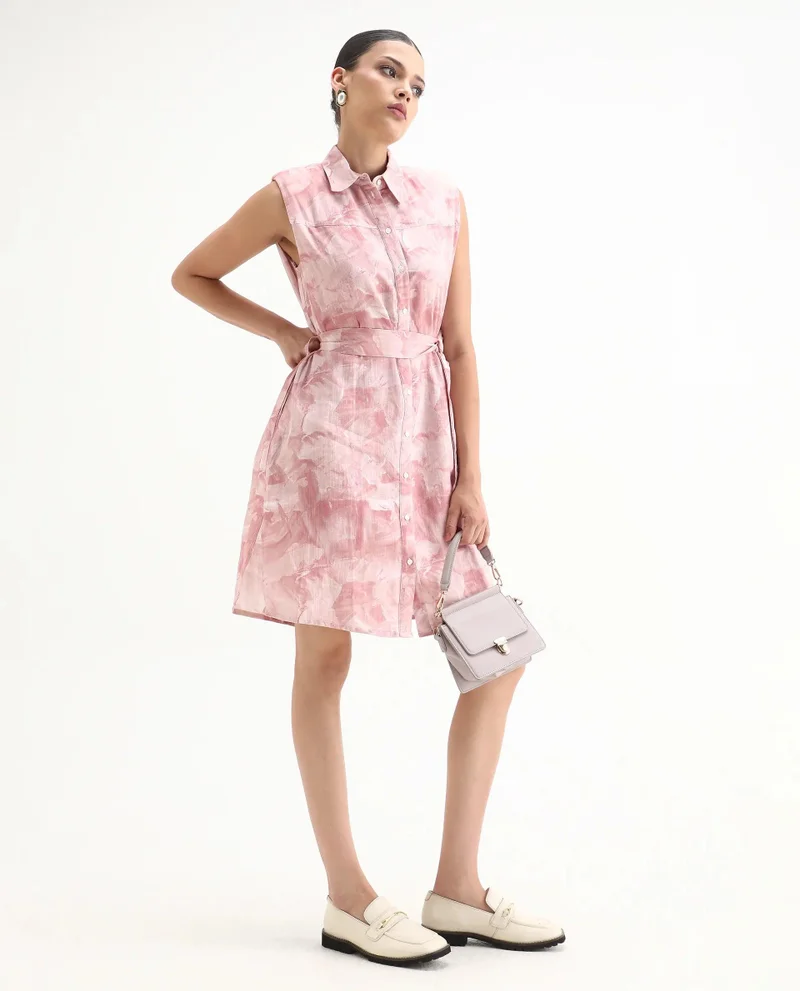 ريريزم Women's Linen Shirt Dress
