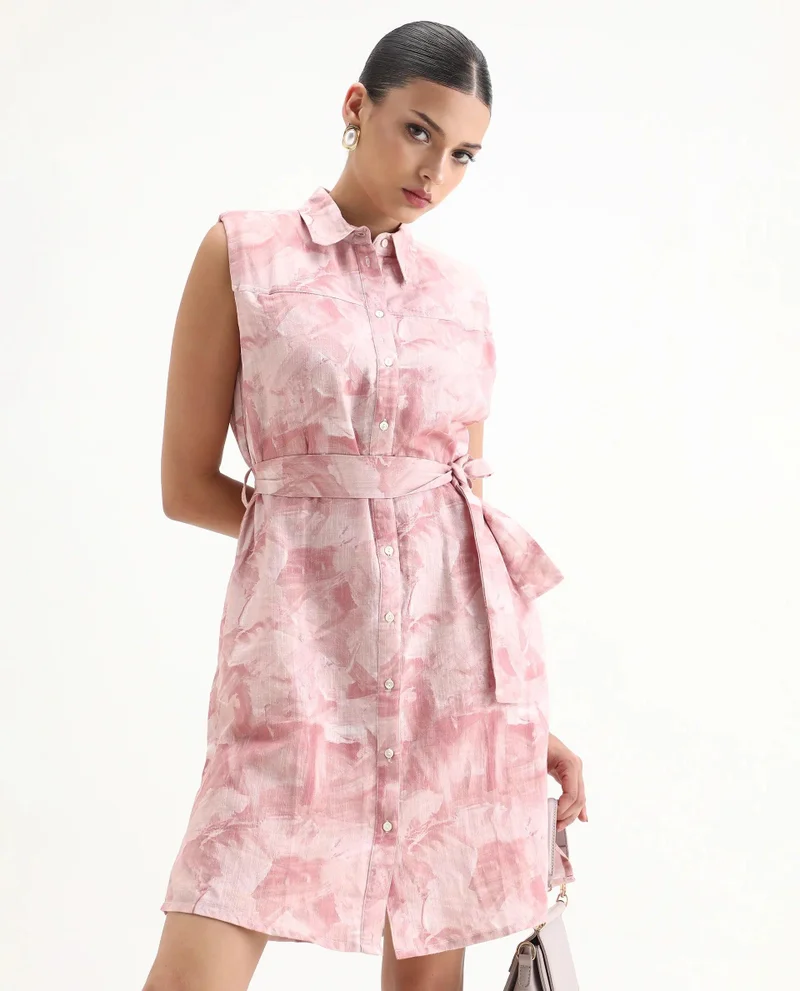 ريريزم Women's Linen Shirt Dress