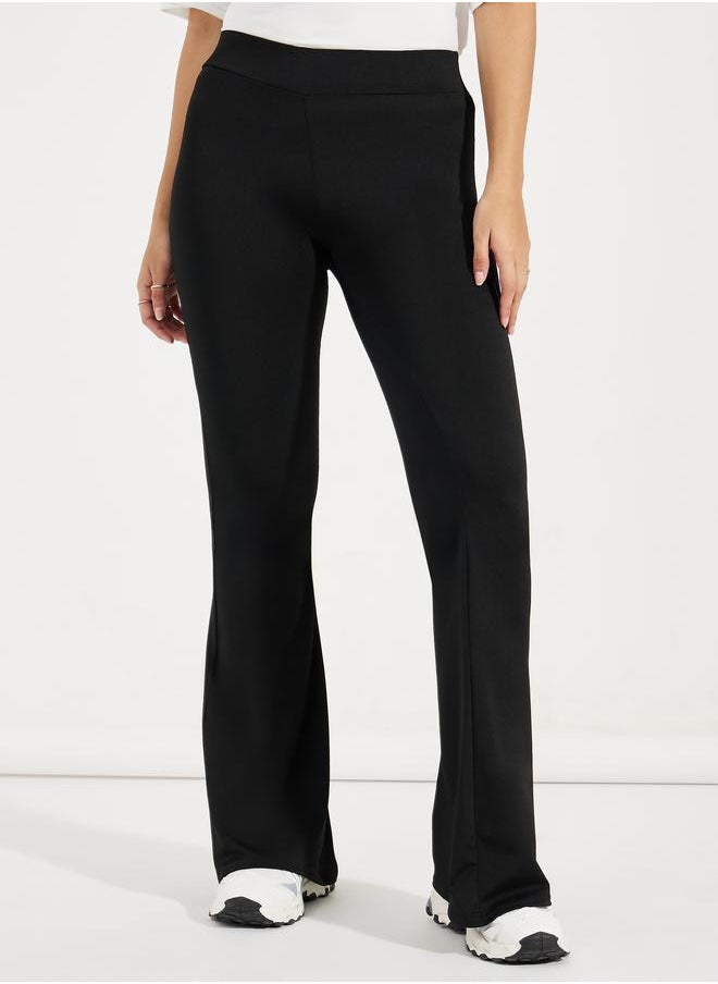 Solid Elastic Waistband Flared Leggings - pzsku/ZE855E531E5FC0C2CEE28Z/45/_/1721993477/28c6920b-43a4-4b30-ade3-5c6f142e6da1