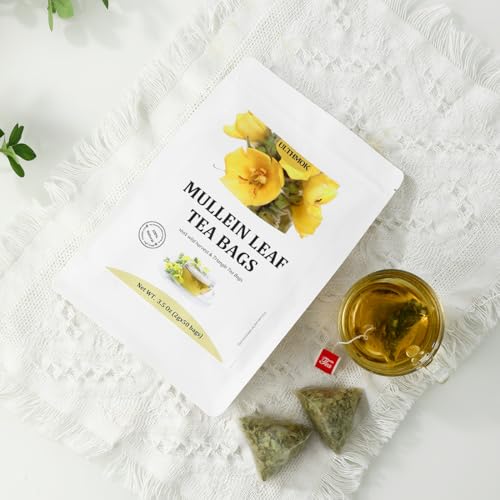 ULTHMOK Premium 50 Mullein Leaf Tea Bags. Made with 100% Pure Mullein Leaves, for Lungs Cleanse and Respiratory Support, No Flavoring & No Additives & Caffeine Free. - Image 5