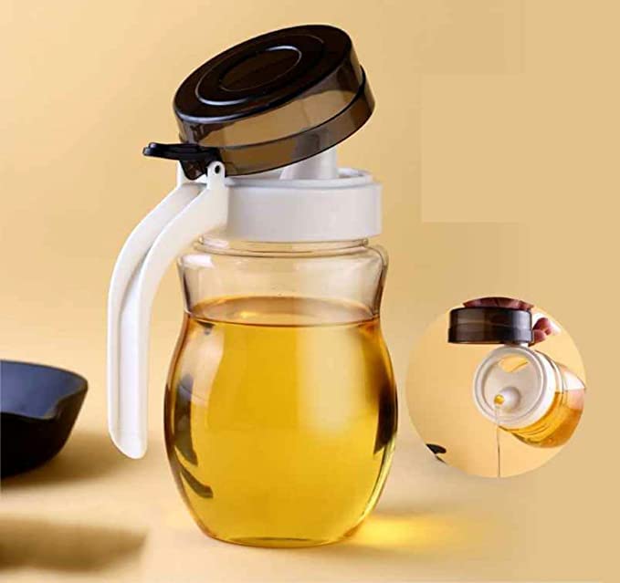 Yorten ABS Plastic Oil Dispenser Bottle for Kitchen Leakage Proof Storage Air Tight Plastic Modular Bottle with Handle and Kitchen Tools 650 ml Plastic with G Handle - Image 4