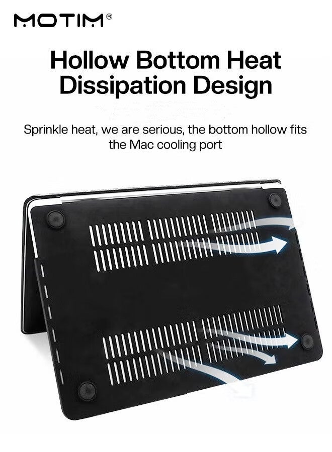 Motim 3 Pcs MacBook Air 13 Inch Case Cover A2337 (M1) / A2179 /A1932 (2020 2019 2018), 3 IN 1 Heavy Duty Plastic  Hard Shell + Keyboard Protective Skin Cover + Screen Protector, Compatible with MacBook Air 13 inch - Image 3