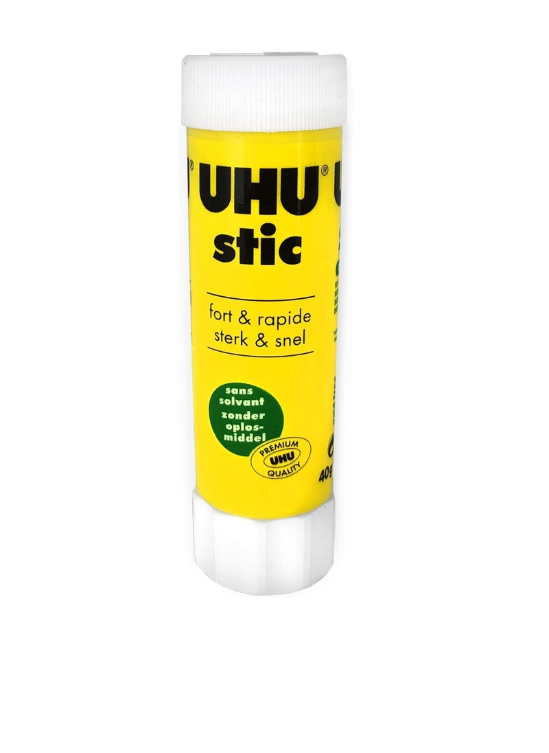 UHU All Purpose UHU Stic Glue Stick - 40g - Solvent Free - Clear Application - Pack of 12  - Image 4