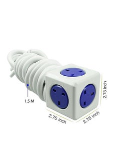 Allocacoc PowerCube Extended 5 Sockets 15m Cable Blue 
