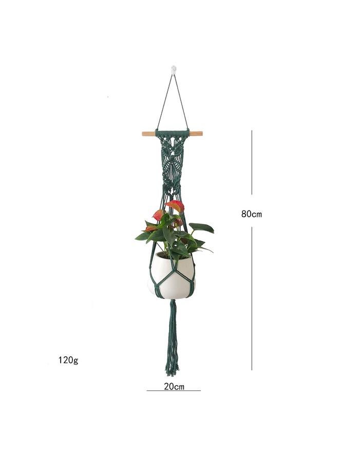 Bluejw New Nordic Style Hand-woven Tapestries Cotton Rope Hanging Basket Plant Decorative Potted Mesh Bag Tassel Decorative Wall Hanging  - Image 1
